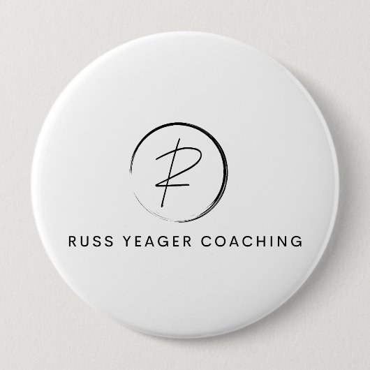 Russ Yeager Coaching Signature Logo 缶バッジ (正面)