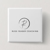 Russ Yeager Coaching Signature Logo 缶バッジ (正面)