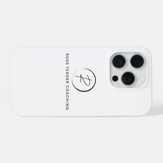 Russ Yeager Coaching Signature Logo iPhoneケース (裏面横)