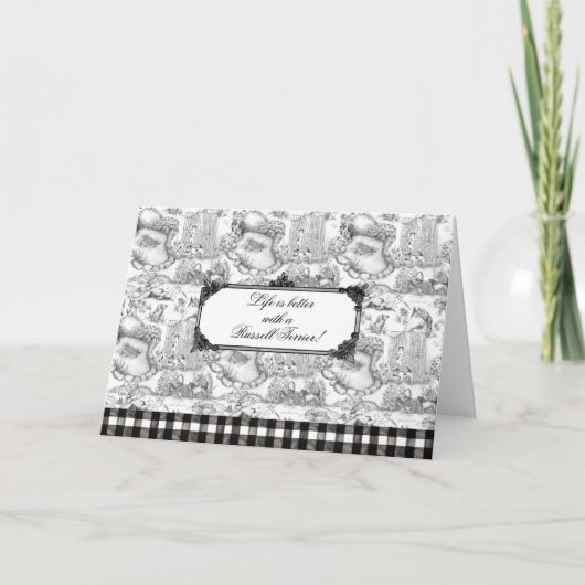 RUSSELLテリアブラックトイレサンキューカード サンキューカード (正面)