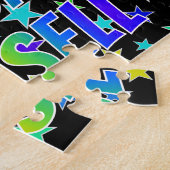 「RUSSELL」名、おもしろい「ハッピーバースデー」 ジグソーパズル (側面)