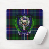 Russell Scottish Clan Tartan and Crest  マウスパッド (マウス)
