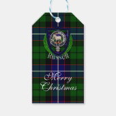Russell Scottish Clan Tartan & Crest ギフトタグ (正面)