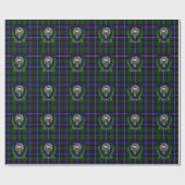 Russell Scottish Clan Tartan & Crest ラッピングペーパー (フラット)