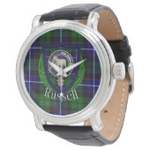 Russell Scottish Clan Tartan & Crest 腕時計 (アングル)
