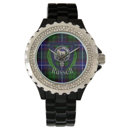 Russell Scottish Clan Tartan & Crest 腕時計 (正面)