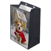 Russell Terrier Holiday  ミディアムペーパーバッグ (裏面アングル)