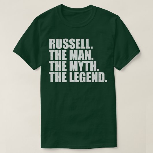 RussellRussellの名前Russellの名前 Tシャツ (デザイン正面)