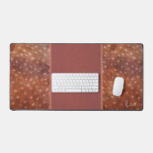 Russet Echoes Dappled Fawn & Embroidered デスクマット (キーボード&マウス)