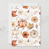 Russet Fall In Love Burgundy Pumpkin Bridal Shower 招待状 (裏面)