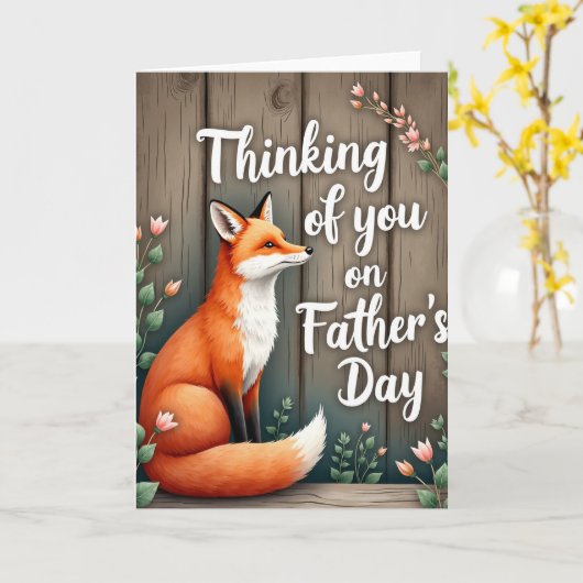 Russet Fox Fathers Day Card カード (黄色い花)