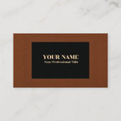 Russet Frame Black Center Generic Adaptable 名刺 (正面)