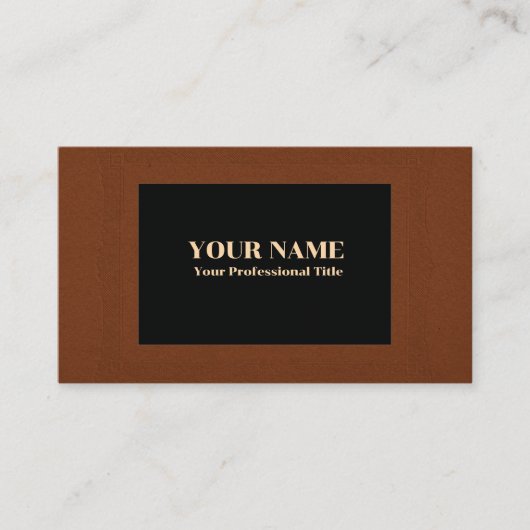 Russet Frame Black Center Generic Adaptable 名刺 (正面)