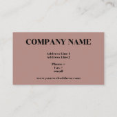 Russet Frame Black Center Gold Dust Flecks 名刺 (裏面)