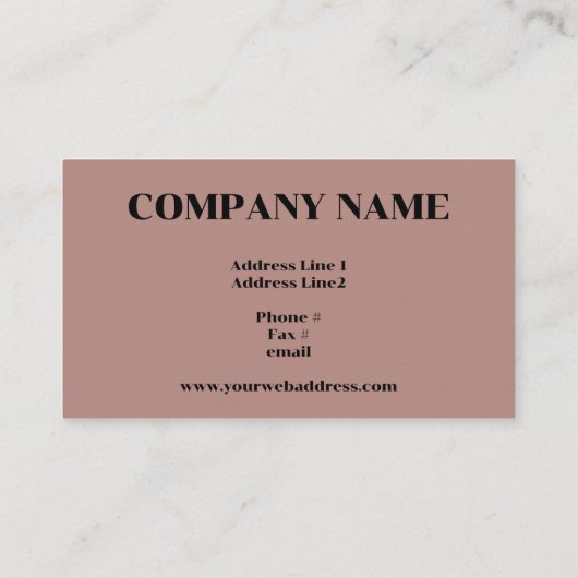 Russet Frame Black Center Gold Dust Flecks 名刺 (裏面)