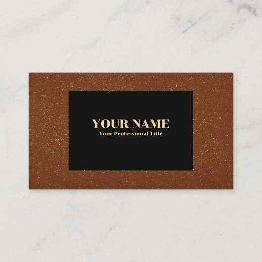 Russet Frame Black Center Gold Dust Flecks 名刺 (正面)