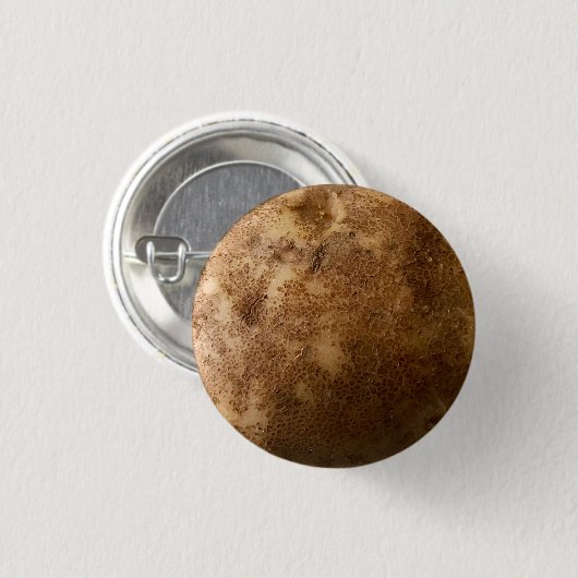 Russet Potato Close-up Photo Pin 缶バッジ (正面&裏面)