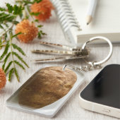 Russet Potato on White Plate Photograph キーホルダー (正面右)