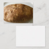 Russet Potato on White Plate Photograph ノートカード (正面/裏面)