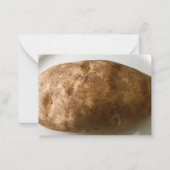 Russet Potato on White Plate Photograph ノートカード (正面)