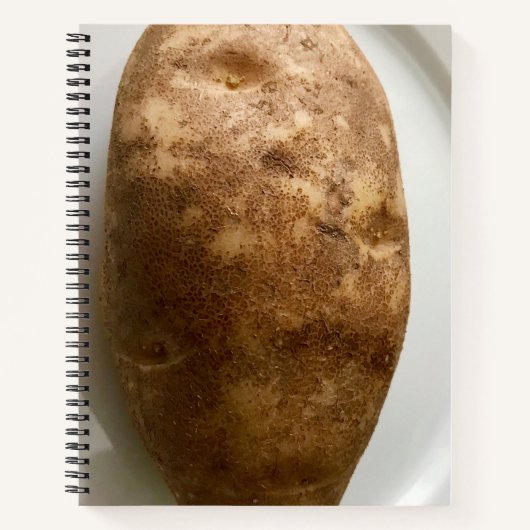 Russet Potato on White Plate Photograph ノートブック (正面)
