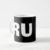 RUSSIA*大きいRUのマグ コーヒーマグカップ (正面左)
