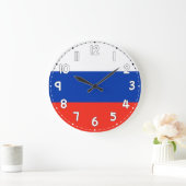 Russia Flag Wall Clock – Russia Decor ラージ壁時計 (ホーム)