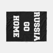 Russia Go Home I Stand With Ukraine Ukrainian Love フリースブランケット (正面(横))