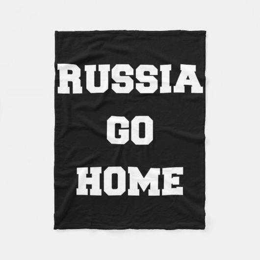 Russia Go Home I Stand With Ukraine Ukrainian Love フリースブランケット (正面)