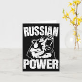 Russian Bear Power Russian Gym Bodybuilding Russia カード (黄色い花)