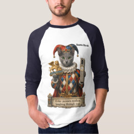 Russian Blue Arlequin Cat Tシャツ
