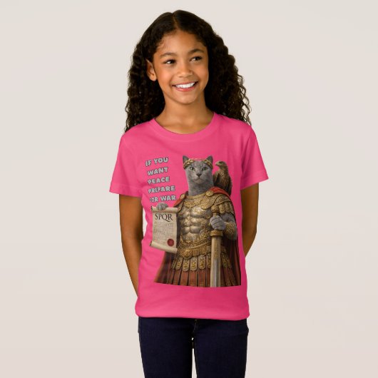 Russian Blue Caesar Cat Tシャツ (正面フル)