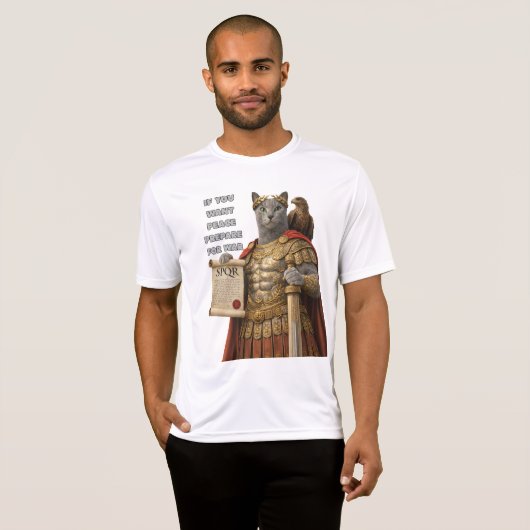 Russian Blue Caesar Cat Tシャツ (正面フル)