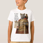 Russian Blue Caesar Cat Tシャツ (正面)