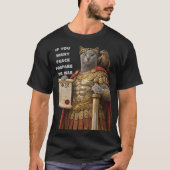 Russian Blue Caesar Cat Tシャツ (正面)