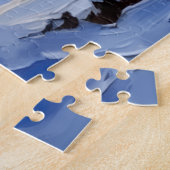 Russian Blue Cat Christmas Boat Holiday ジグソーパズル (側面)