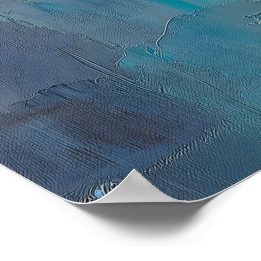 Russian Blue Cat in Golden Light – Peaceful Ledge  ポスター (角)