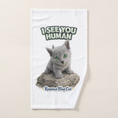Russian Blue Cat Towel Set バスタオルセット (ハンドタオル)