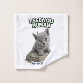 Russian Blue Cat Towel Set バスタオルセット