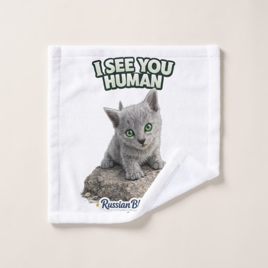 Russian Blue Cat Towel Set バスタオルセット (ウォッシュタオル)