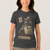 Russian Blue Conquistador Cat – Honor & Legacy トライブレンドＴシャツ (正面)