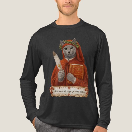Russian Blue Dante Alighieri Cat トライブレンドＴシャツ (正面)