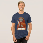 Russian Blue Dante Alighieri Cat トライブレンドＴシャツ (正面全面)