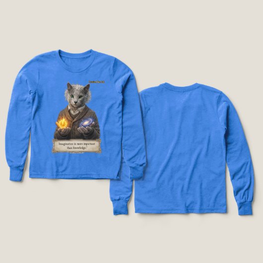 Russian Blue Einstein Cat - Imagination (デザイン 正面＆背面)