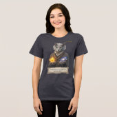 Russian Blue Einstein Cat - Imagination トライブレンドＴシャツ (正面全面)