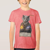 Russian Blue Einstein Cat - Imagination トライブレンドＴシャツ (正面)