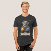 Russian Blue Einstein Cat - Imagination トライブレンドＴシャツ (正面全面)