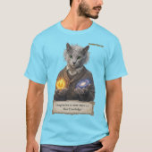 Russian Blue Einstein Cat - Imagination Tシャツ (正面)