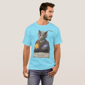 Russian Blue Einstein Cat - Imagination Tシャツ (正面フル)
