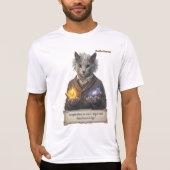 Russian Blue Einstein Cat - Imagination Tシャツ (正面)